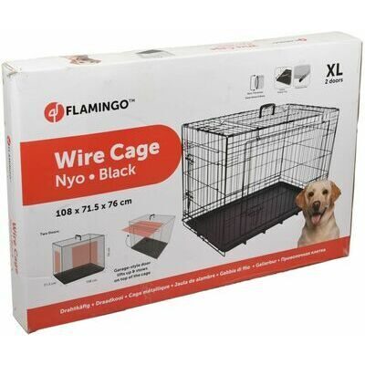 Wire cage FLAMINGO NYO XL 71,5x108x76cm, black 